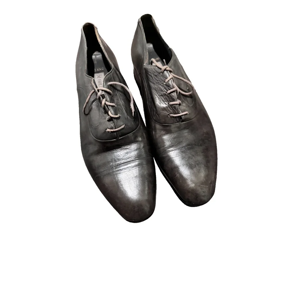 Bruno Magli  Leather shoes 12M dark gray Maioco Cap Toe Oxford Shoes